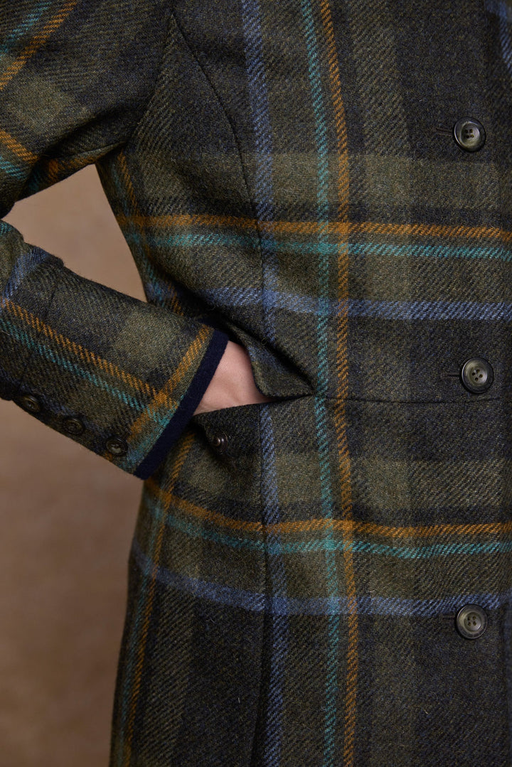 Pamela Tweed Coat - Sage & Emerald Check