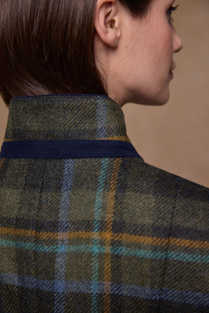 Pamela Tweed Coat - Sage & Emerald Check
