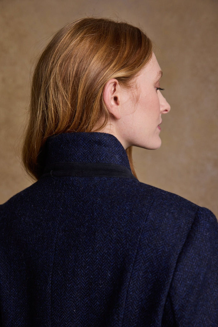 Jack Murphy Ireland - Pamela Tweed Coat - Navy Herringbone - Tweed