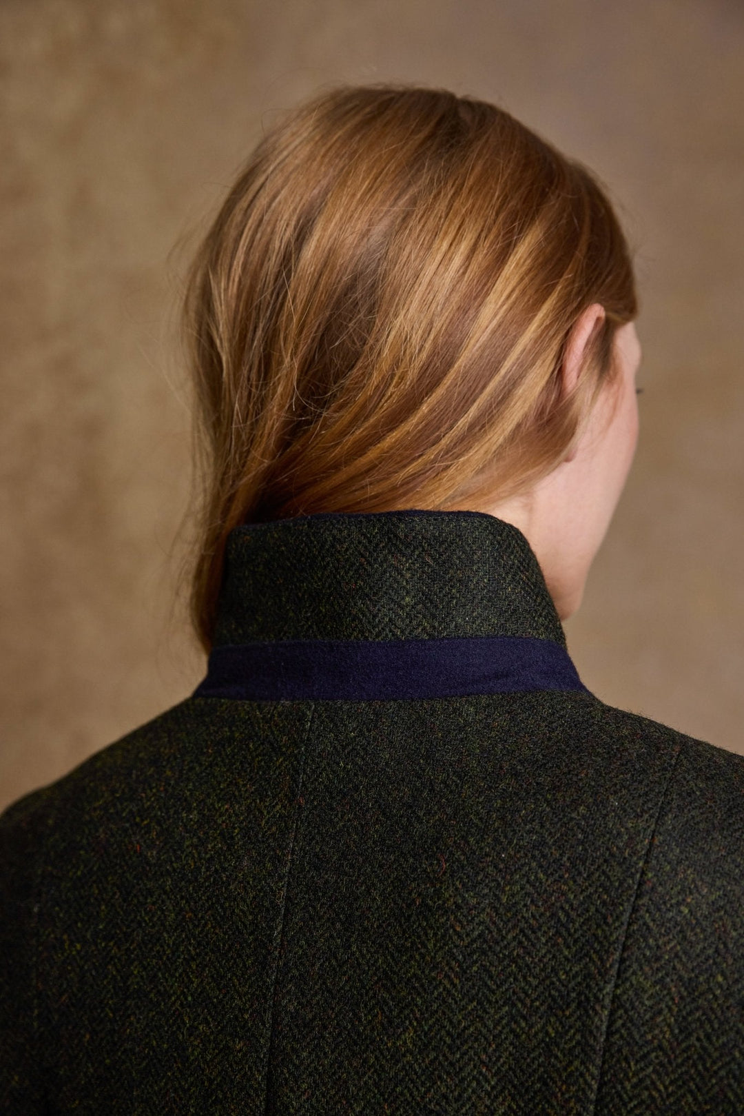 Jack Murphy Ireland - Pamela Tweed Coat - Green Herringbone - Tweed