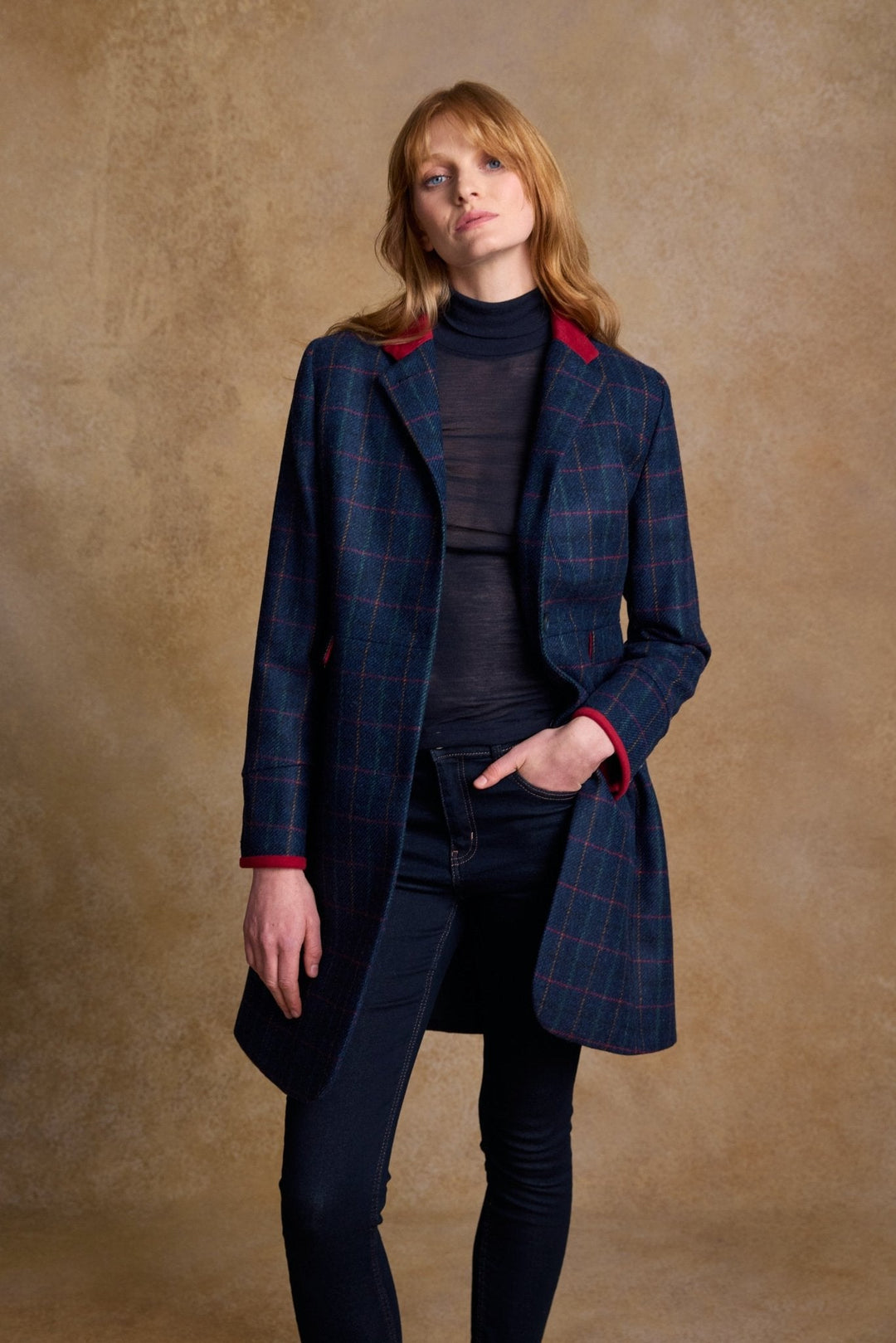 Jack Murphy Ireland - Pamela Tweed Coat - Primary Navy - Tweed