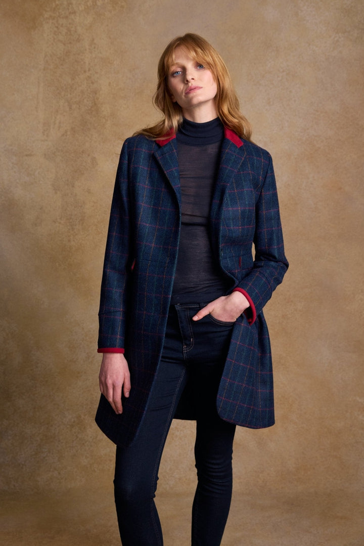 Jack Murphy Ireland - Pamela Tweed Coat - Primary Navy - Tweed