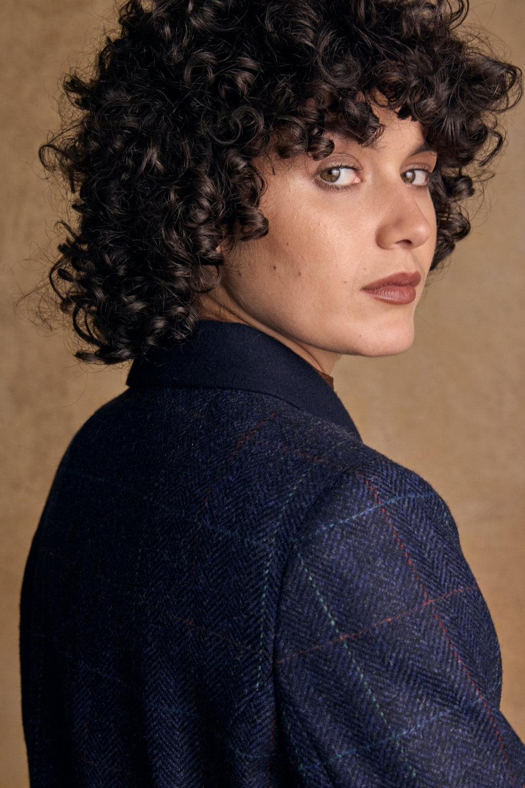 Jack Murphy Ireland - Robin Tweed Coat - Navy Windowpane - Tweed