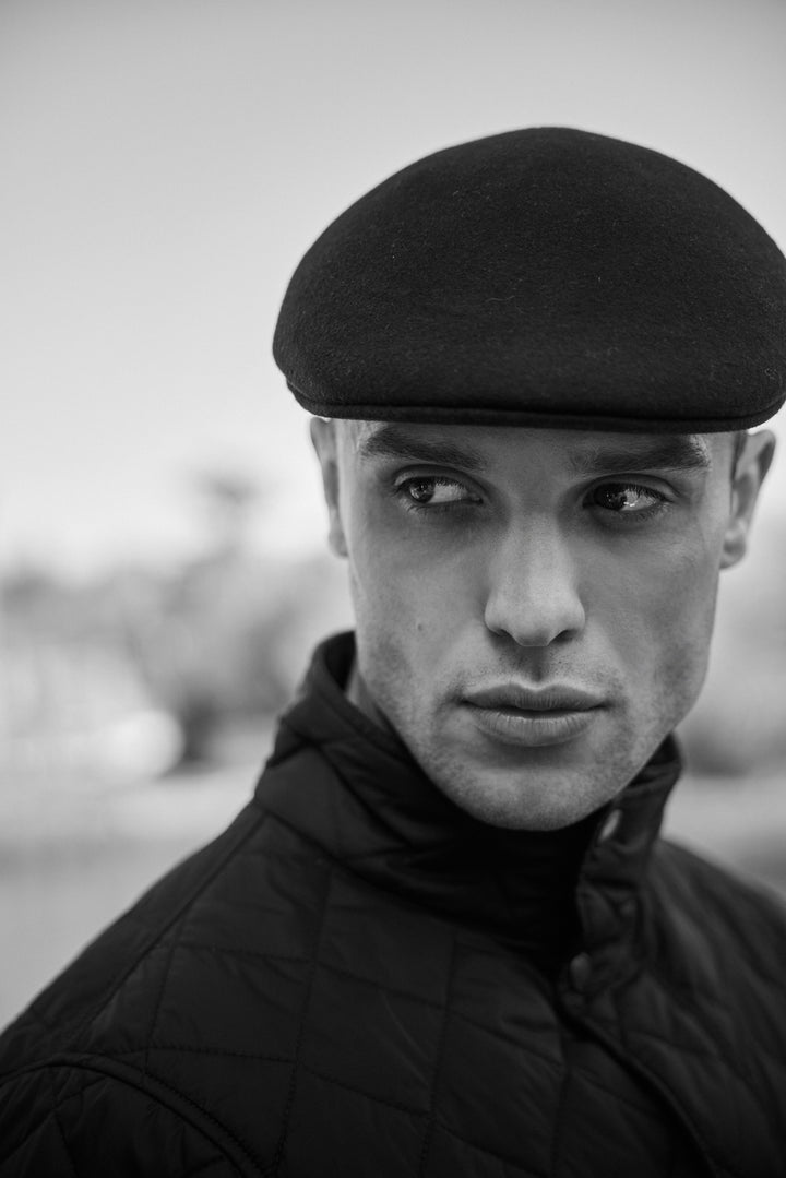 Galway Felt Flat Cap - Navy
