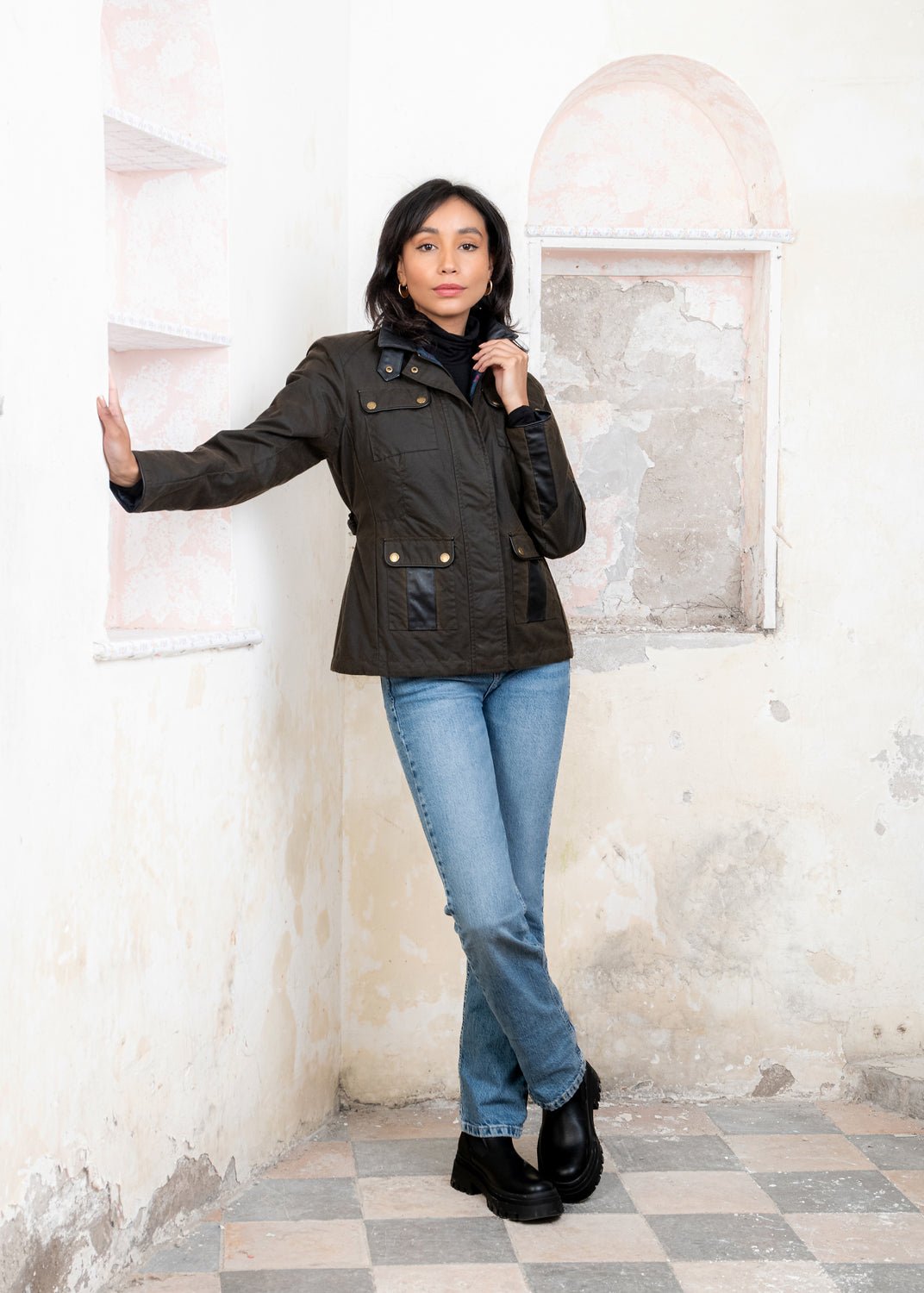 Jack Murphy Ireland - Cara Utility Wax Jacket - Olive - Wax