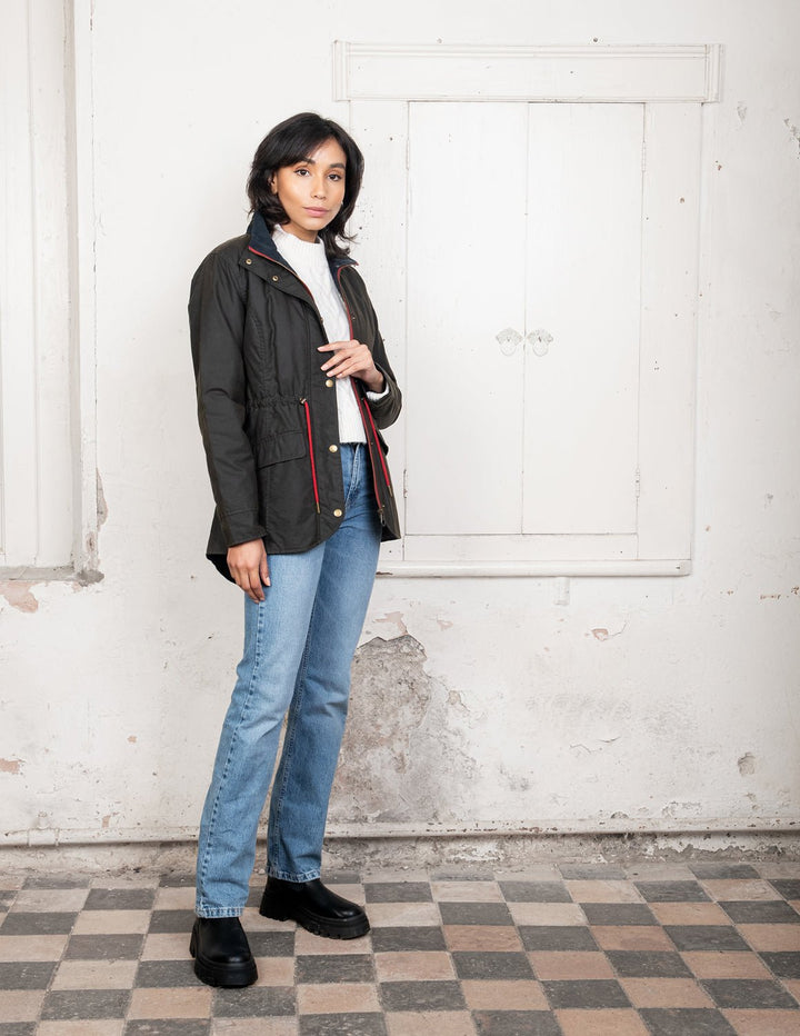 Jack Murphy Ireland - Fiona Wax Jacket - Olive - Wax