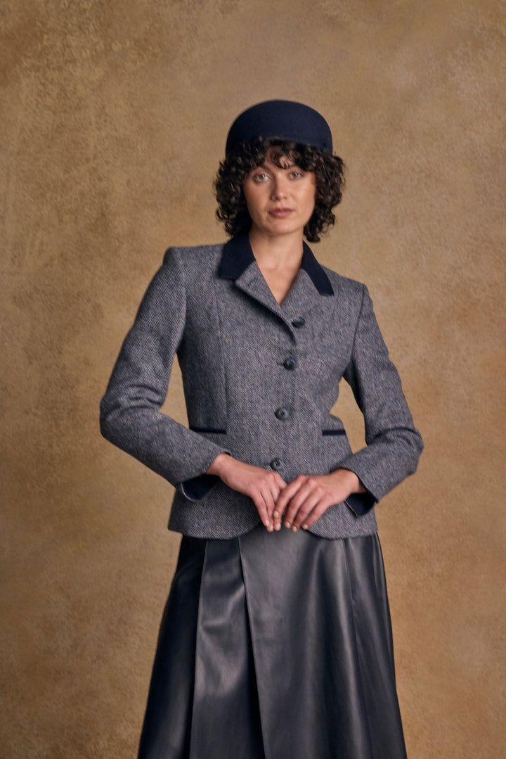 Jack Murphy Ireland - Galway Felt Flat Cap - True Navy - Hats