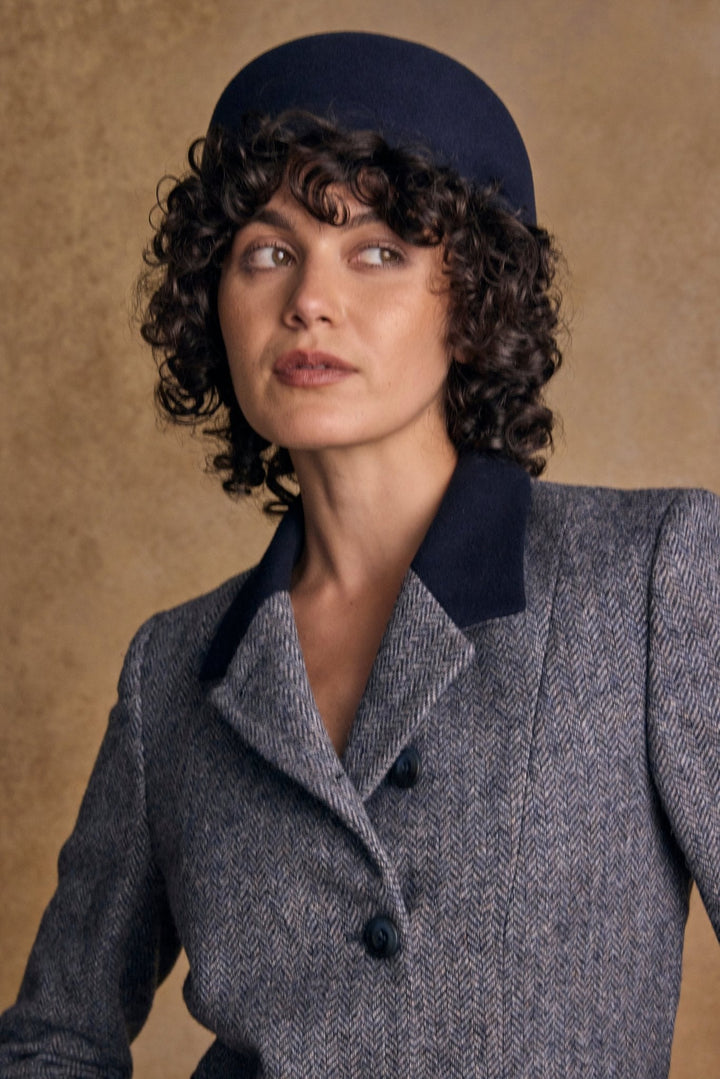 Jack Murphy Ireland - Galway Felt Flat Cap - True Navy - Hats