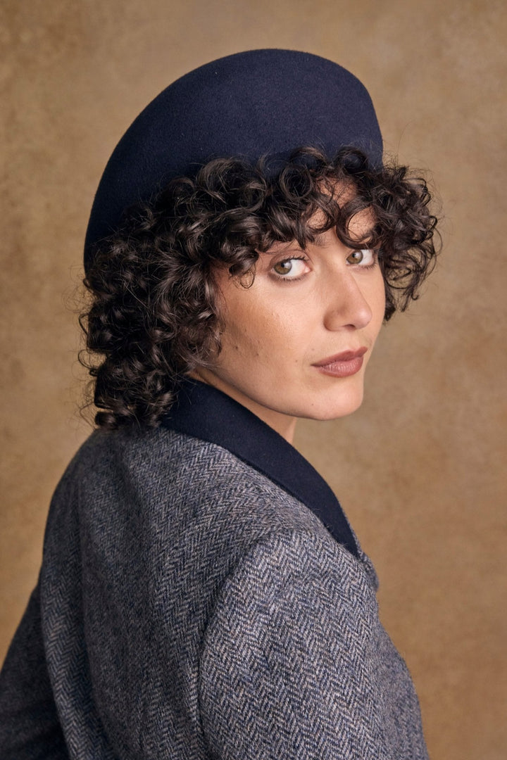 Jack Murphy Ireland - Galway Felt Flat Cap - True Navy - Hats