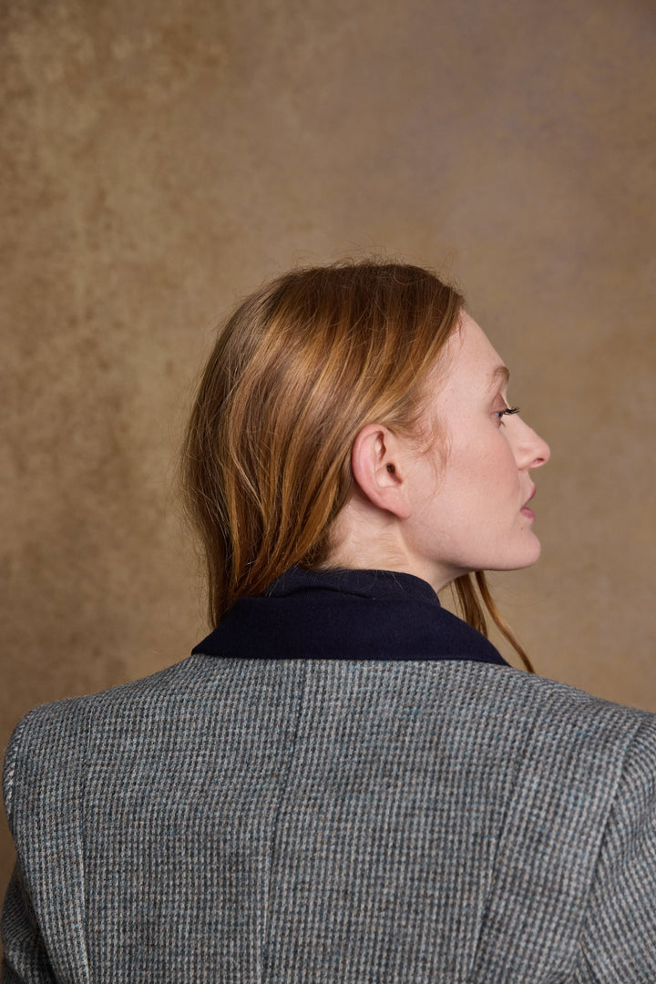 Sasha Tweed Jacket - Jade Weave Herringbone