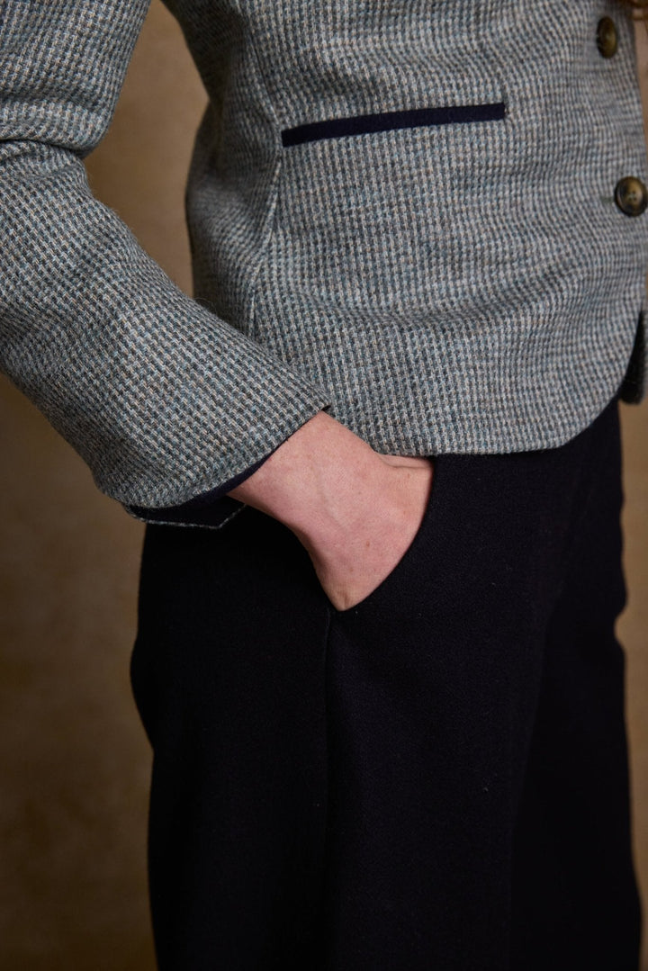 Jack Murphy Ireland - Enya Wool Culottes - Navy Melton - Tweed