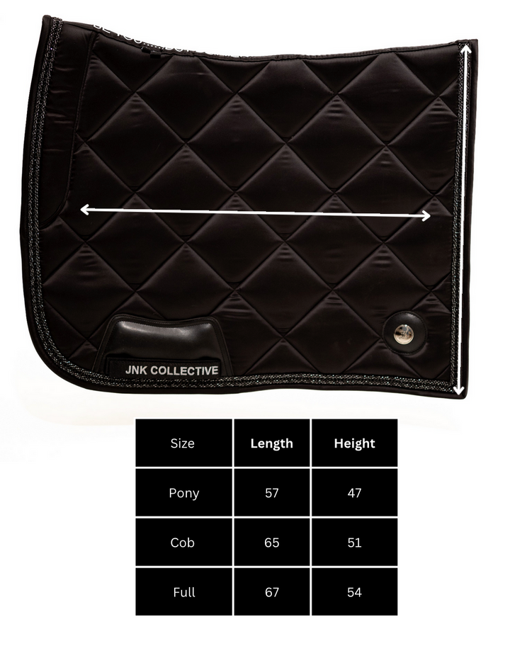 Saddle Pad-Black Crystal- Dressage