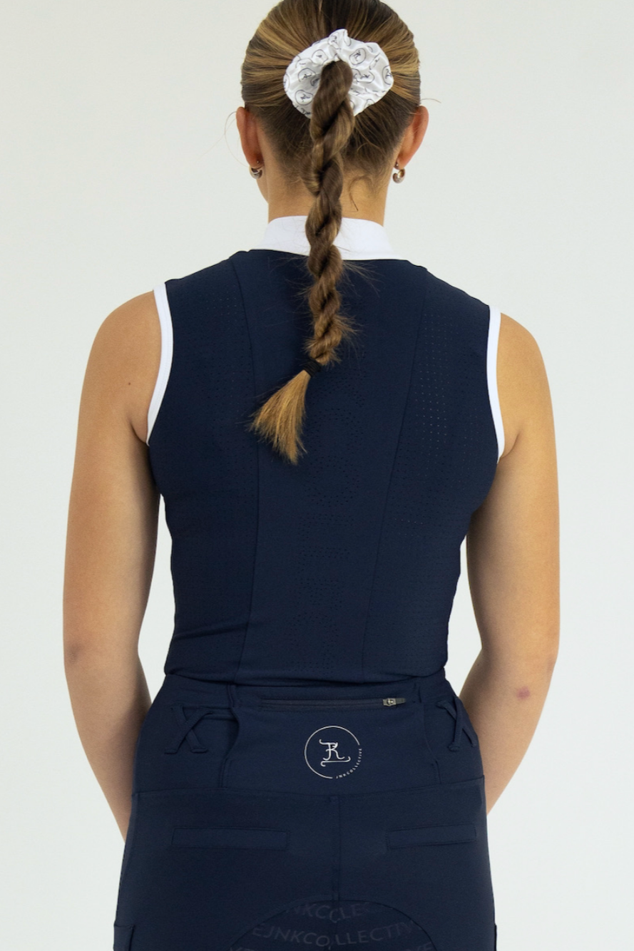 Elite Snow White and Navy Tank