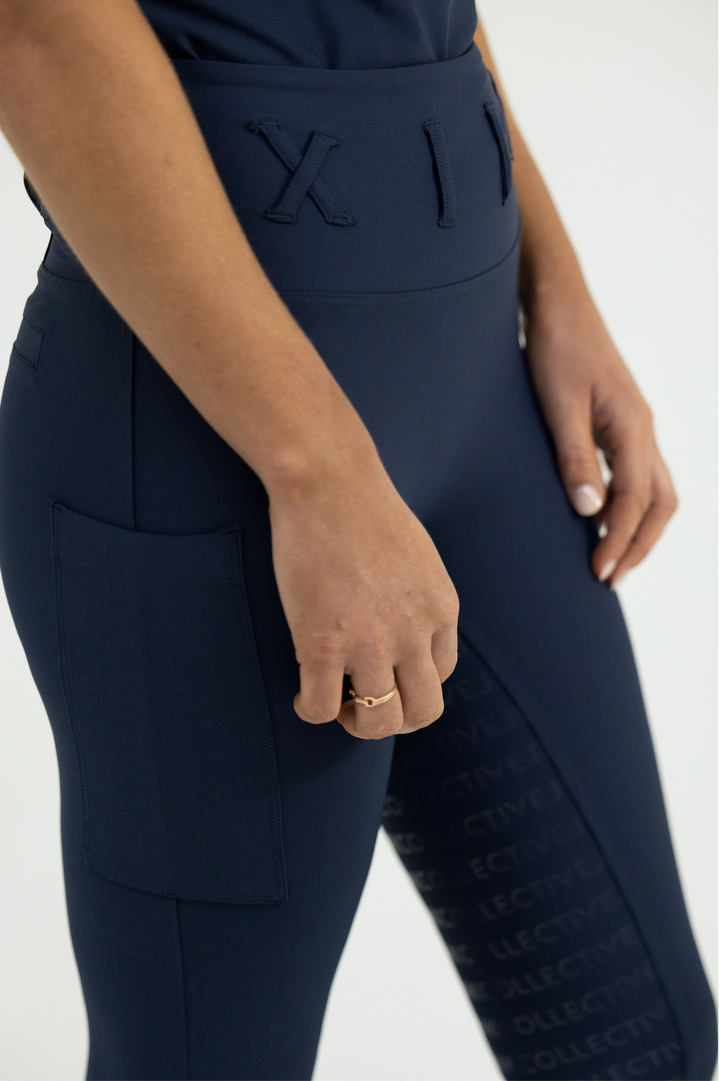 Elite Tights-Navy (No Front Seam)
