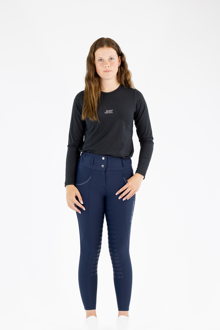 Diamond Hybrid Tights-Navy