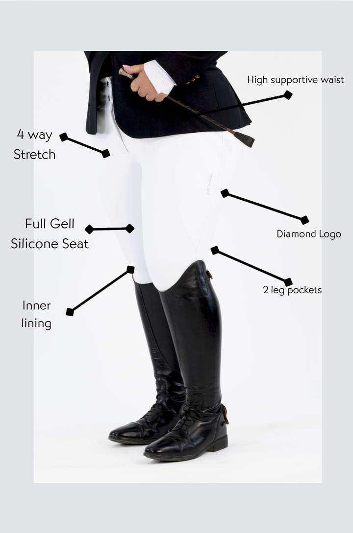 Competition Breeches-Diamond Snow White