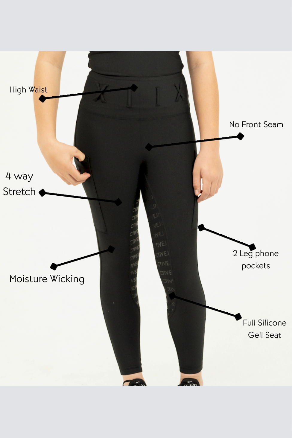 Elite Tights-Navy (No Front Seam)