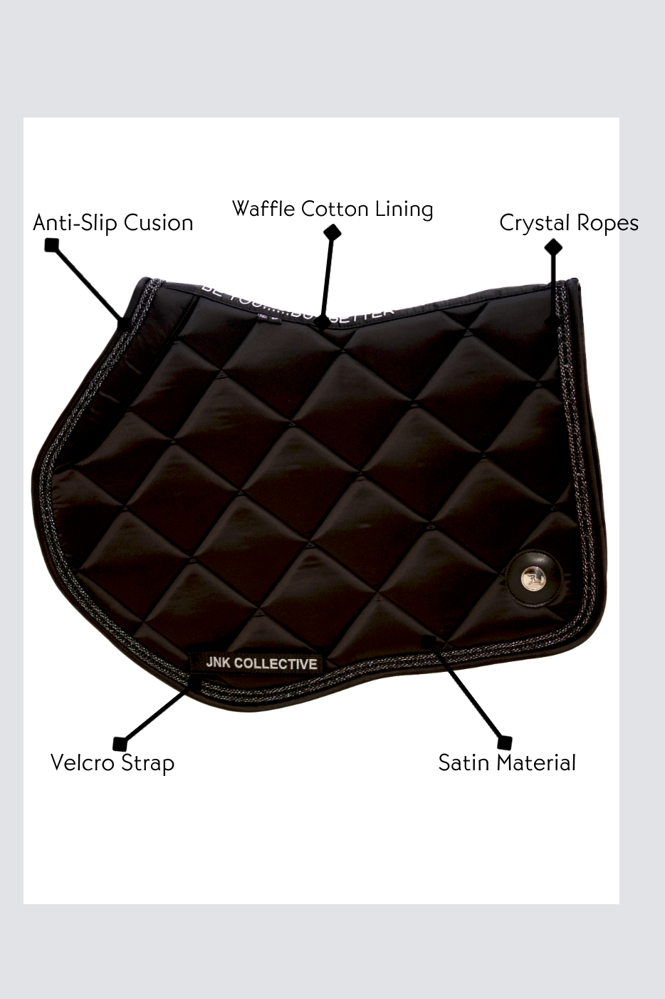 Saddle Pad-Black Crystal- Jump