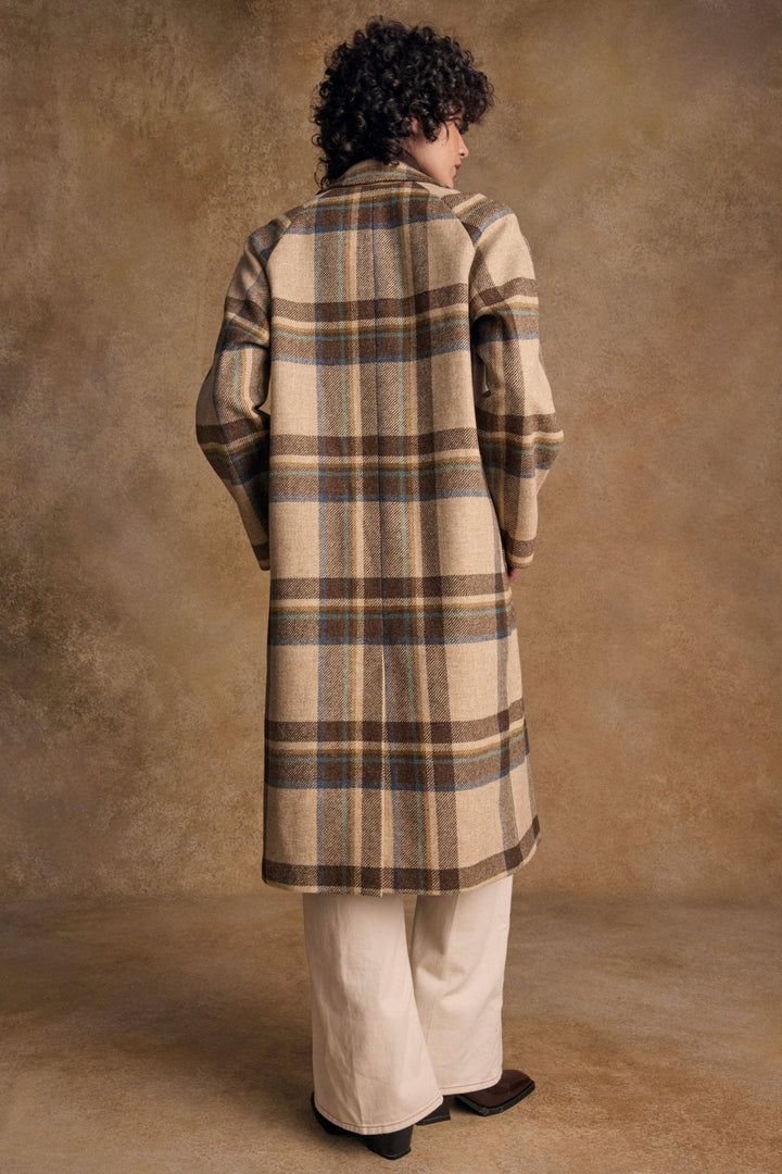 Jack Murphy Ireland - Shauna Tweed Coat - Cream Block Check - Tweed