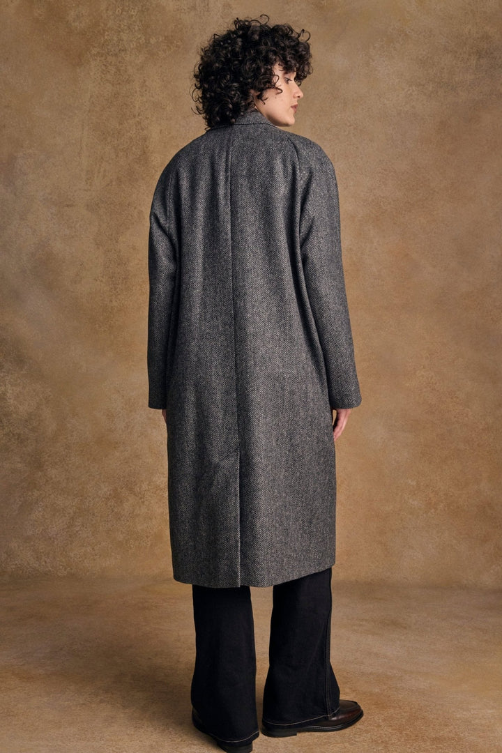 Jack Murphy Ireland - Shauna Tweed Coat - Grey Herringbone - Tweed