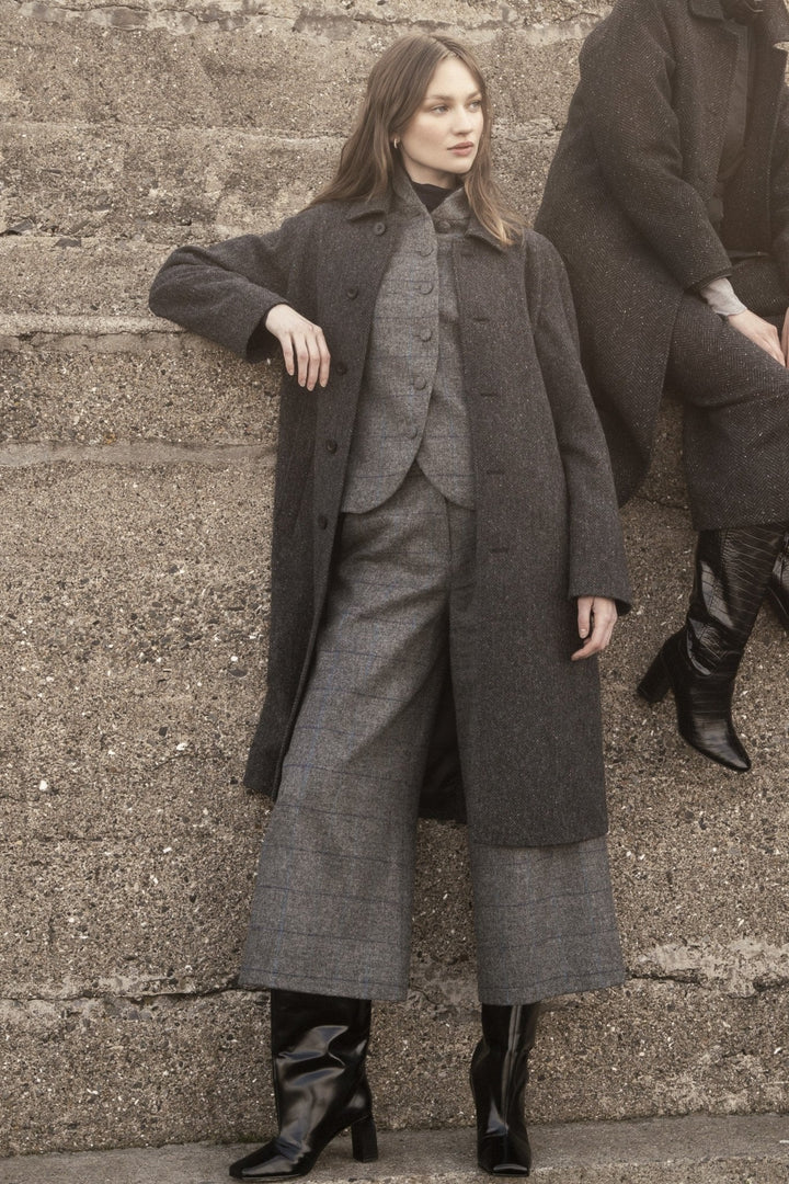 Jack Murphy Ireland - Enya Tweed Culottes - Grey Check - Tweed