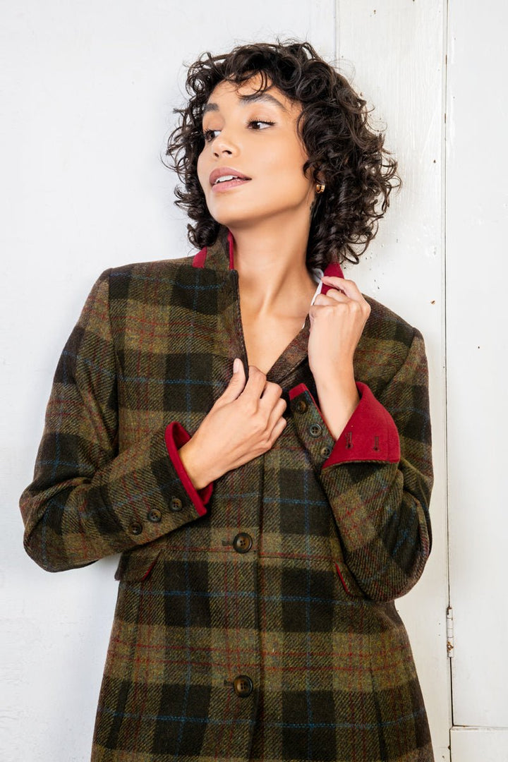 Jack Murphy Ireland - Pamela Tweed Coat - Auburn Check - Tweed