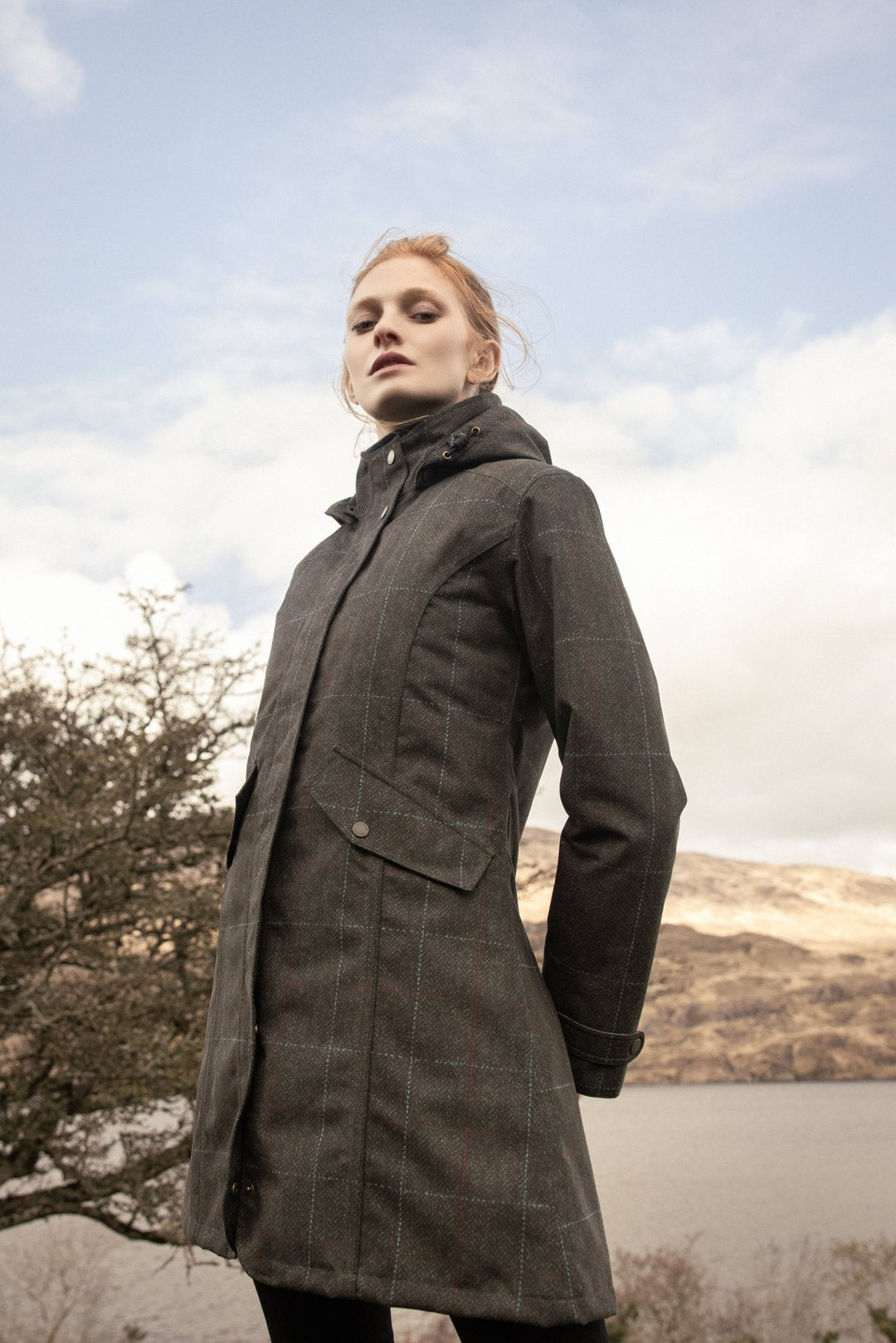 Jack Murphy Ireland - Sophia Waterproof Jacket - Green Windowpane - Waterproof