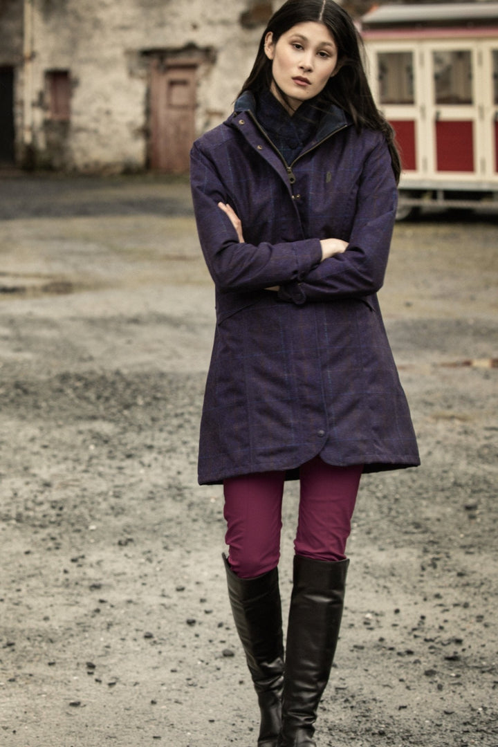 Jack Murphy Ireland - Sophia Waterproof Jacket - Navy Windowpane - Waterproof