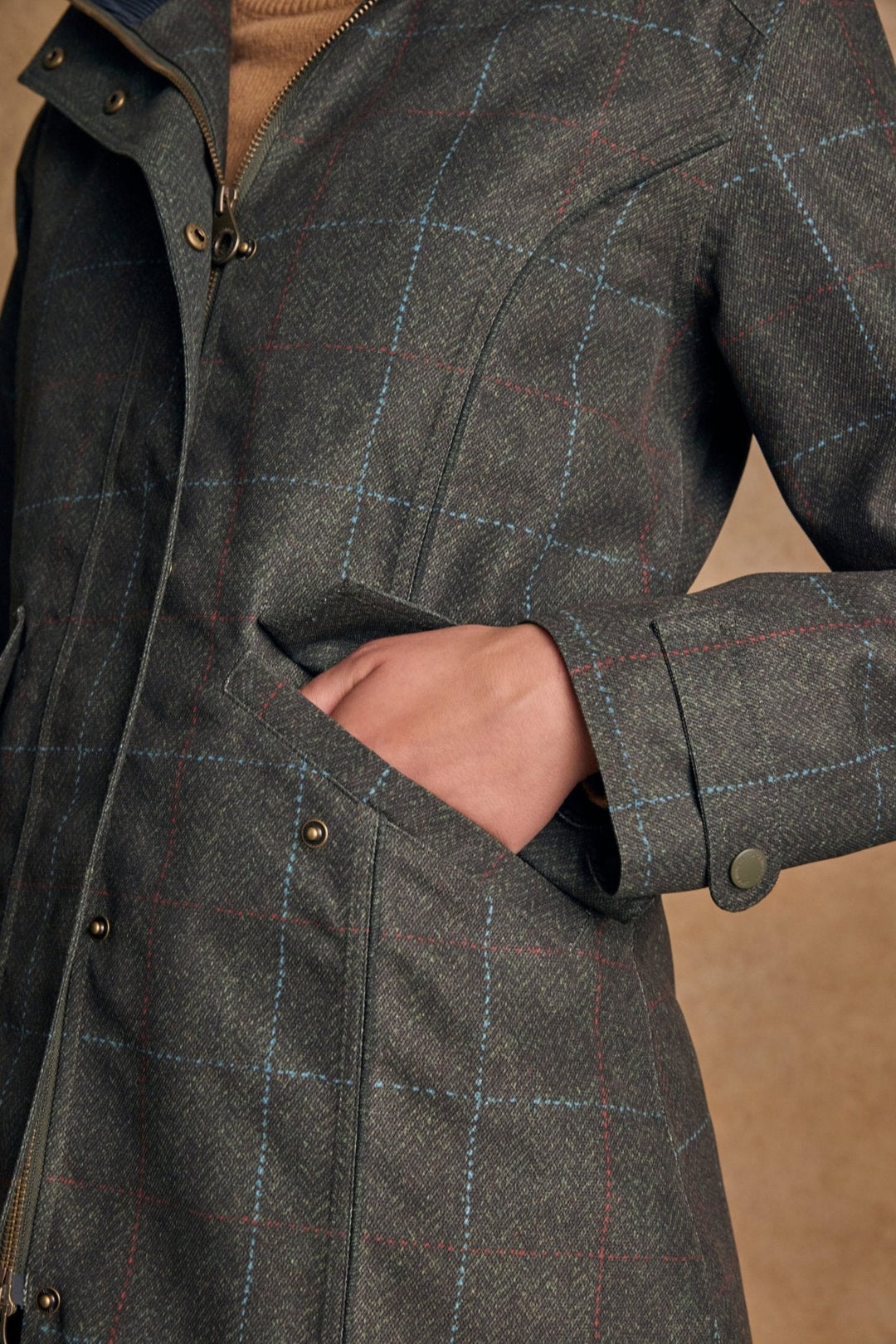 Jack Murphy Ireland - Sophia Waterproof Jacket - Green Windowpane - Waterproof