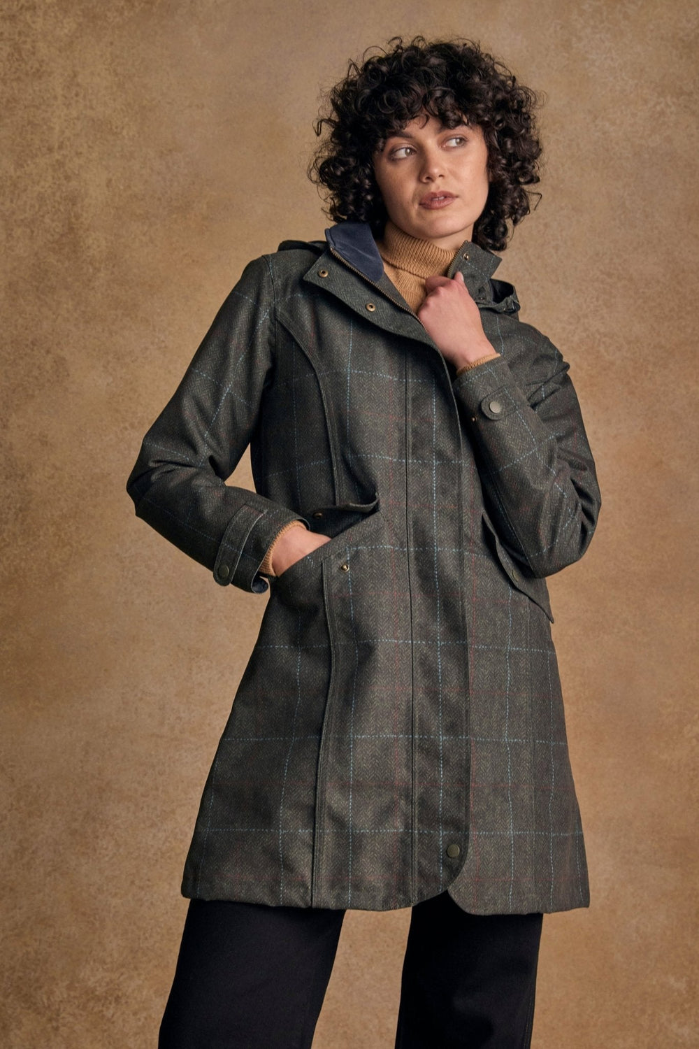 Jack Murphy Ireland - Sophia Waterproof Jacket - Green Windowpane - Waterproof