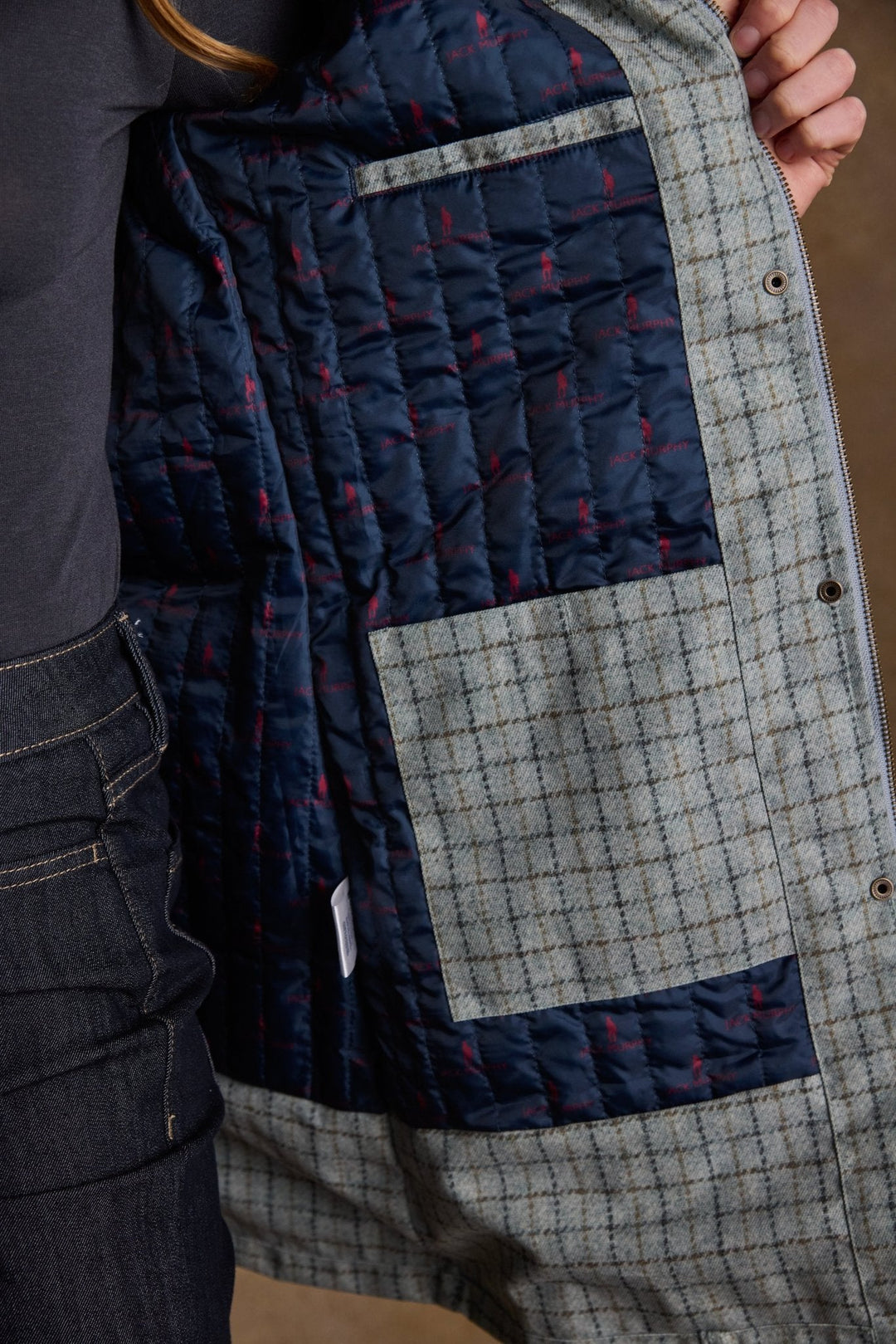 Jack Murphy Ireland - Sophia Waterproof Jacket - Jade Check - Waterproof