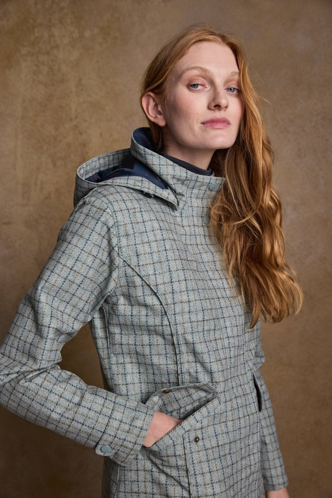 Jack Murphy Ireland - Sophia Waterproof Jacket - Jade Check - Waterproof