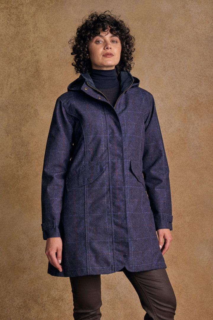Jack Murphy Ireland - Sophia Waterproof Jacket - Navy Windowpane - Waterproof