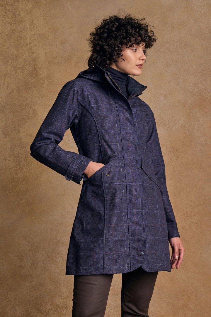 Jack Murphy Ireland - Sophia Waterproof Jacket - Navy Windowpane - Waterproof