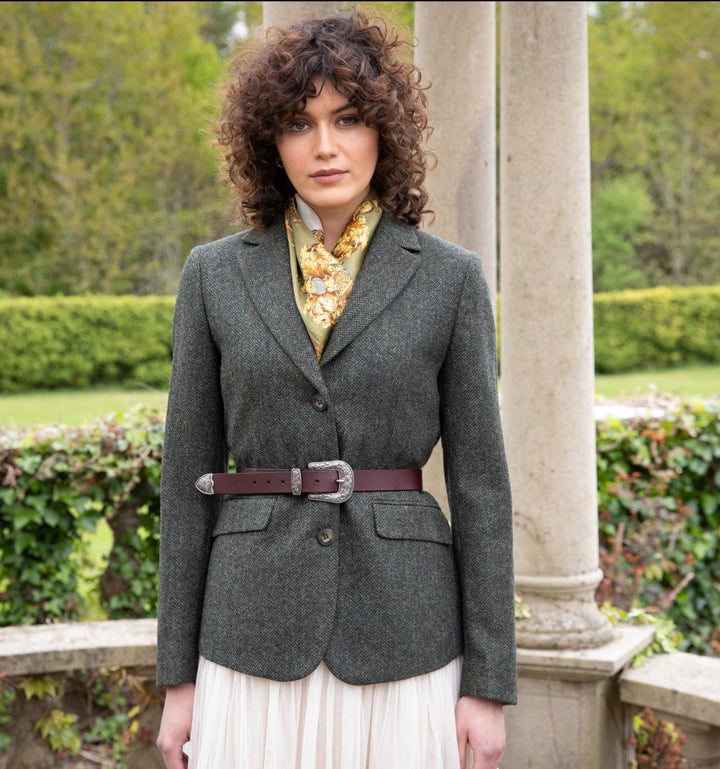 Jack Murphy Ireland - Tara Tweed Hacking Jacket - Green Fields - Tweed