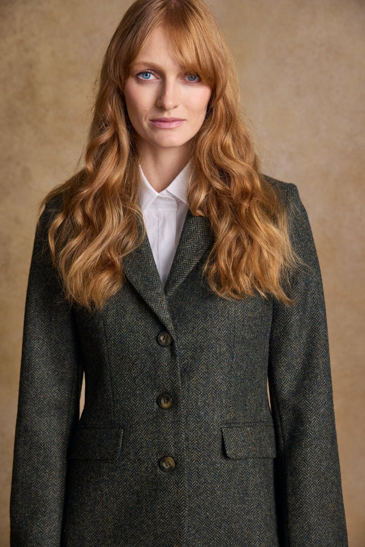 Jack Murphy Ireland - Tara Tweed Hacking Jacket - Green Fields - Tweed