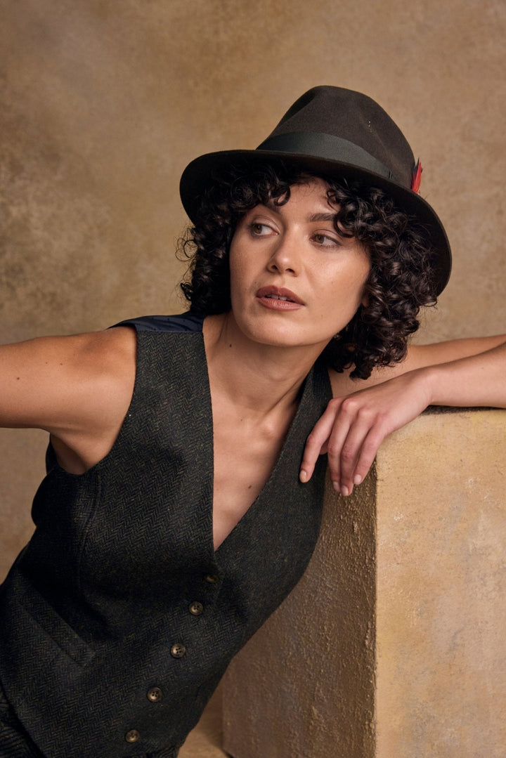 Jack Murphy Ireland - Kildare Felt Trilby Hat - Brown - Hats