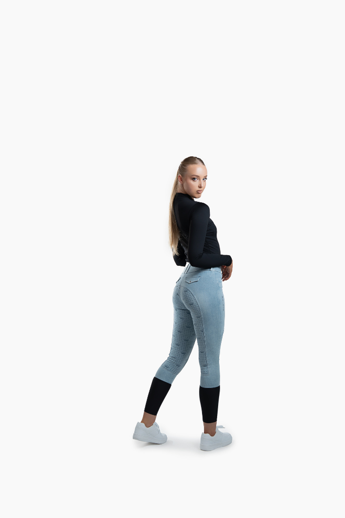 Lottie Denim Tights in Light