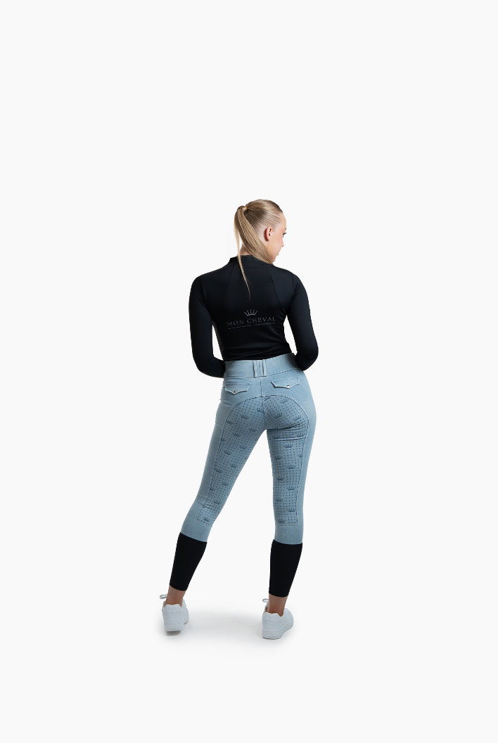 Lottie Denim Tights in Light