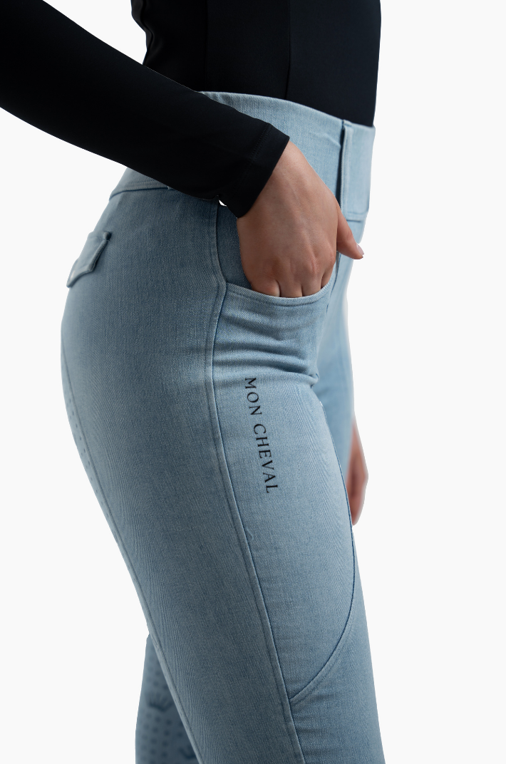 Lottie Denim Tights in Light
