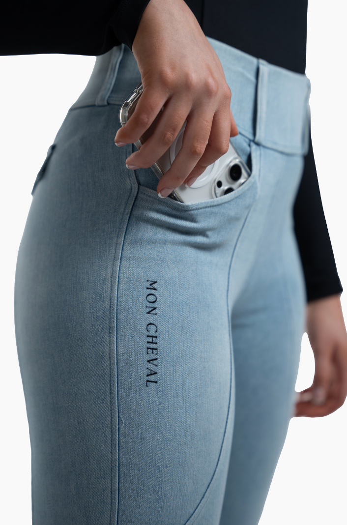Lottie Denim Tights in Light