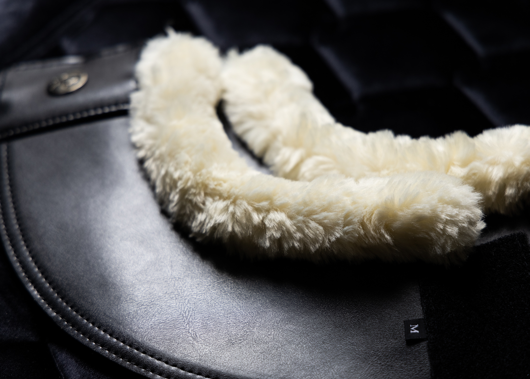 Black Fleece/Leather Bell Boots by Eloquence Equestrian - view 4