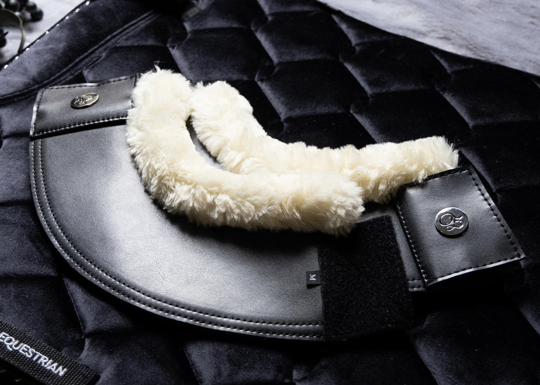 Black Fleece/Leather Bell Boots by Eloquence Equestrian - view 2