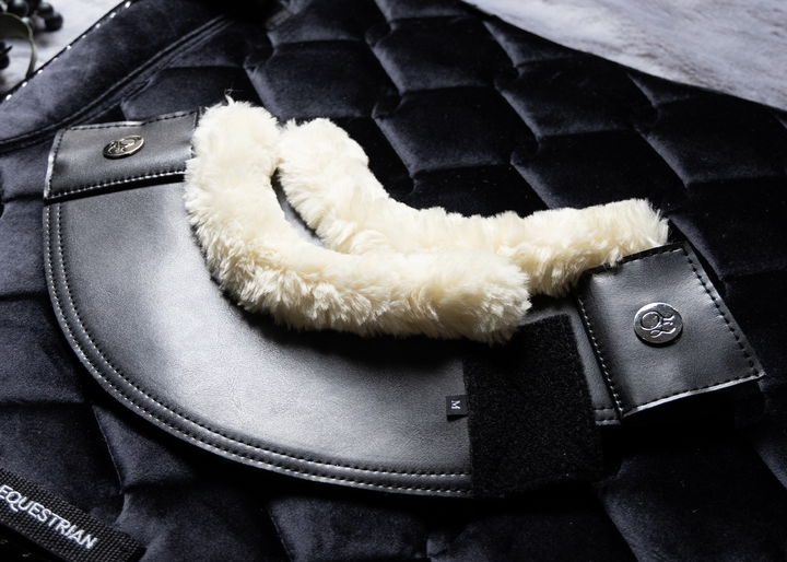 Black Fleece/Leather Bell Boots by Eloquence Equestrian - view 2