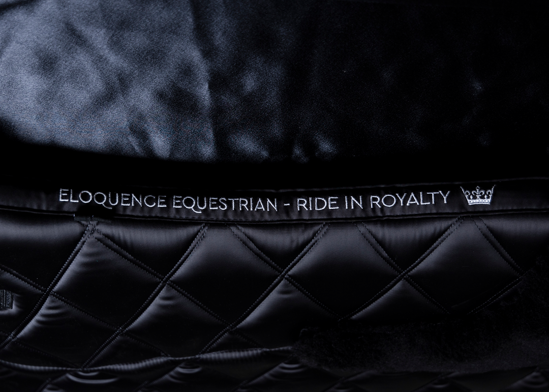 'The King' Black Jewel Full Merino Fleece Saddle Pad