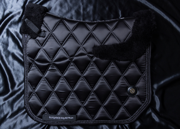 'The King' Black Jewel Full Merino Fleece Saddle Pad