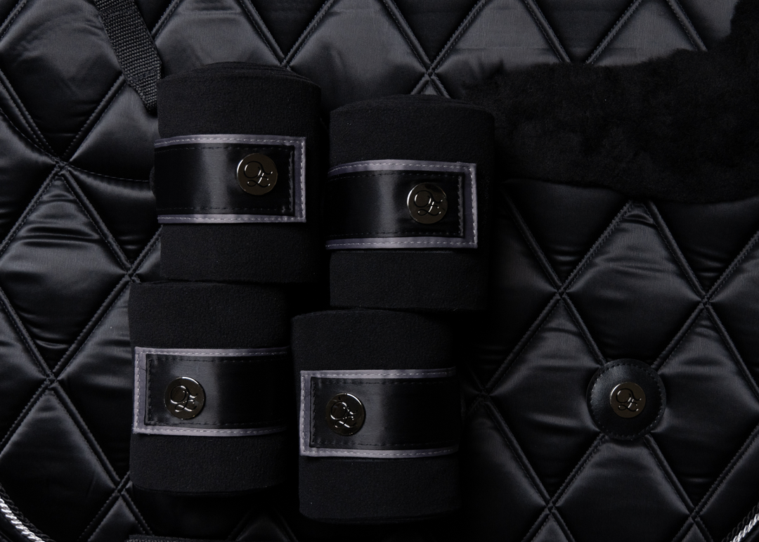 'The King' Black Polo Wraps - Bandages & Wraps by Eloquence Equestrian - view 2