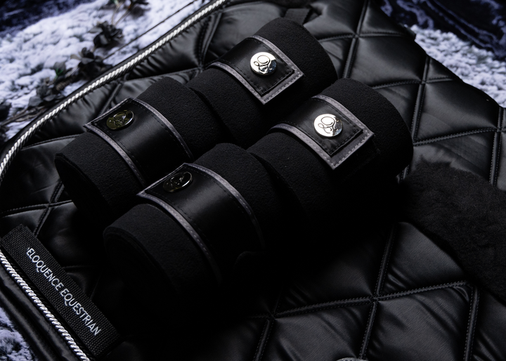 'The King' Black Polo Wraps - Bandages & Wraps by Eloquence Equestrian - view 3