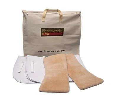 Fleeceworks All Purpose Square Pad Package - 2 Pads &amp; 1 Set of Sheepskin Insert Panels
