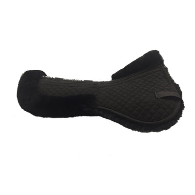 Majyk Equipe Half Pad Correction Fleece with Wither Relief/ Impact Shims Black/Black Fleece